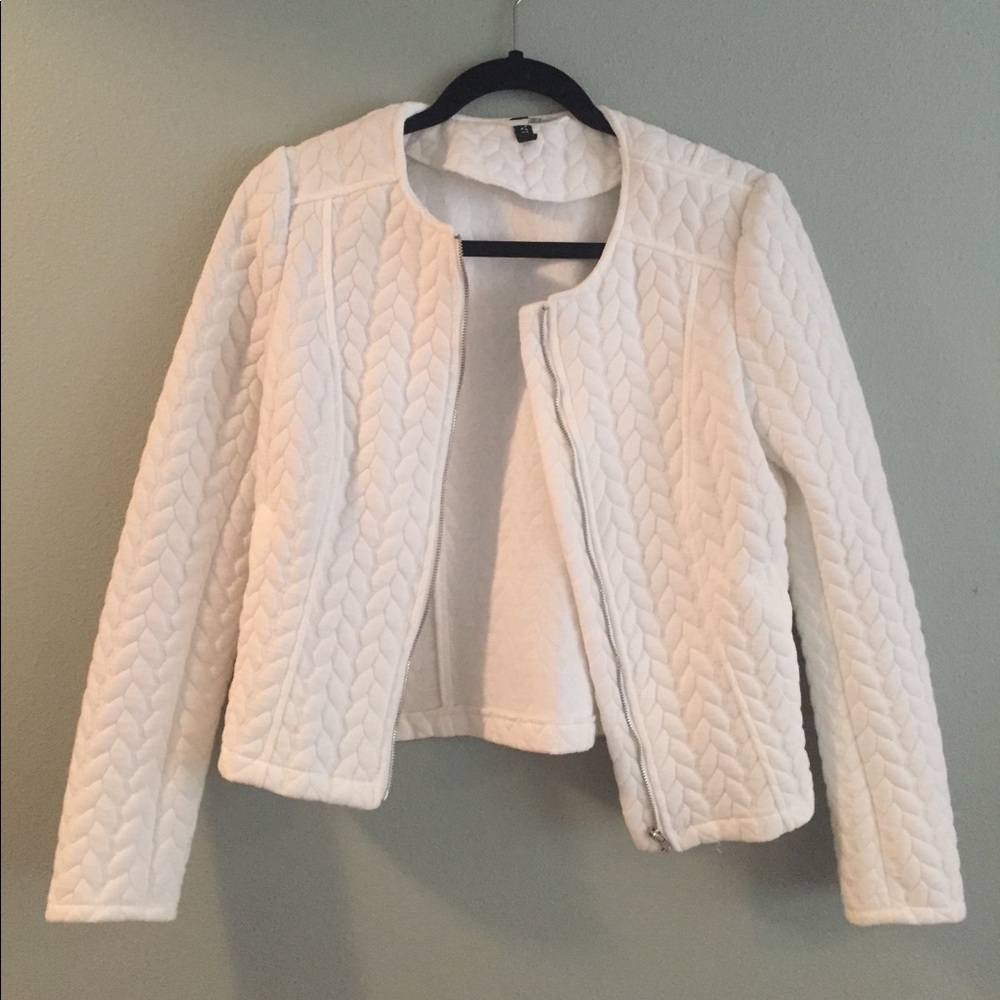 H & M white jacket